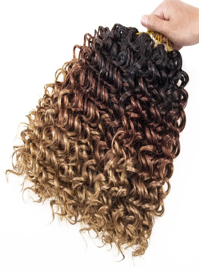 QRHSUKA GoGo Curl Crochet Hair for Women Water Wave Curly Crochet Hair Wavy Human Hair Deep Wave Beach Curl Crochet Synthetic Hair Extensions (12 inch(Pack of 6), 1B/30/27) - Image 5